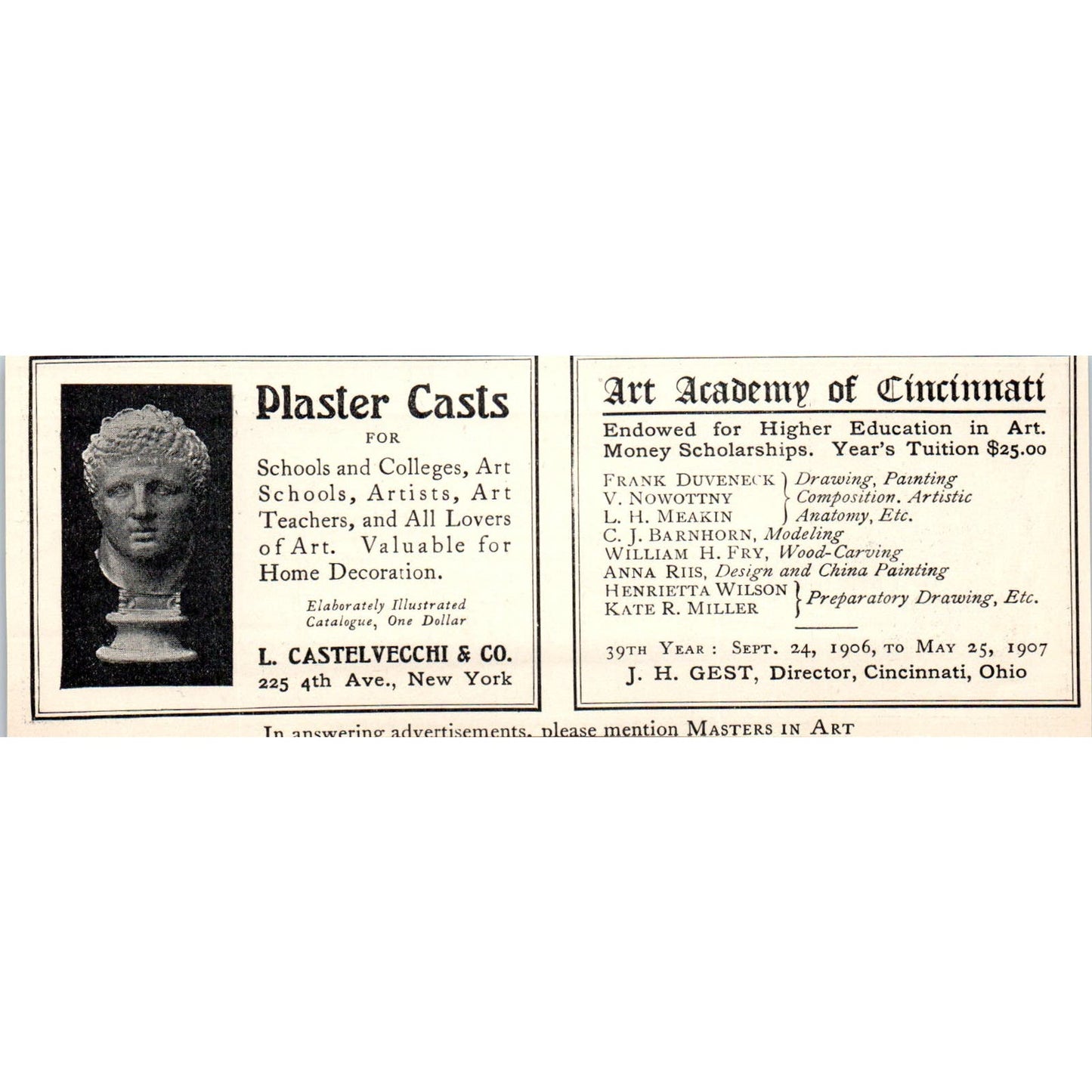 Consoling Virgin Bouguereau Berlin Photographic Co NY c1905 Victorian Ad AE9-MA1