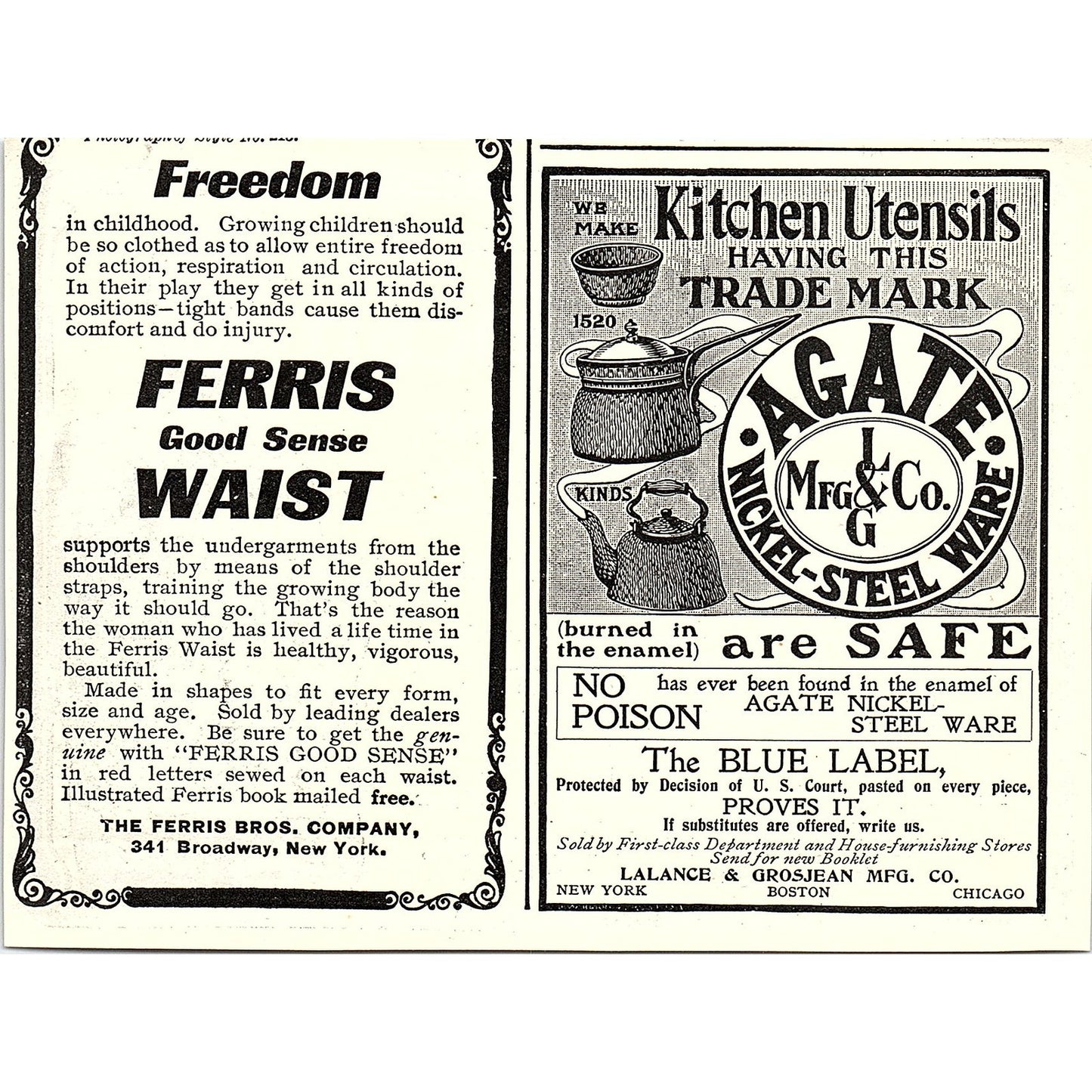 The Belfast Mesh Underwear Co 316 Mechanic Street Poughkeepsie NY 1903 Ad AG3-H1