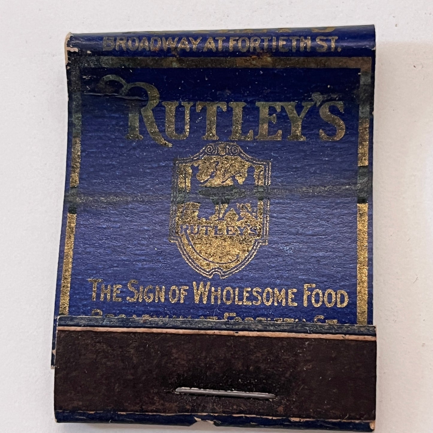 Rutley's Restaurant Broadway at 40th NYC Vintage Matchbook Cover TB8-MB3-6