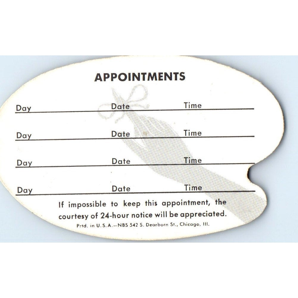 Vivian's Beauty Salon Long Beach CA Vintage Business Card SD8-B11