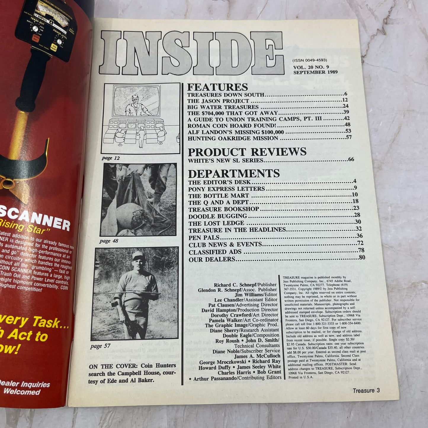 1989 Sept - Treasure Magazine - Treasure Hunting Prospecting Metal Detector M16