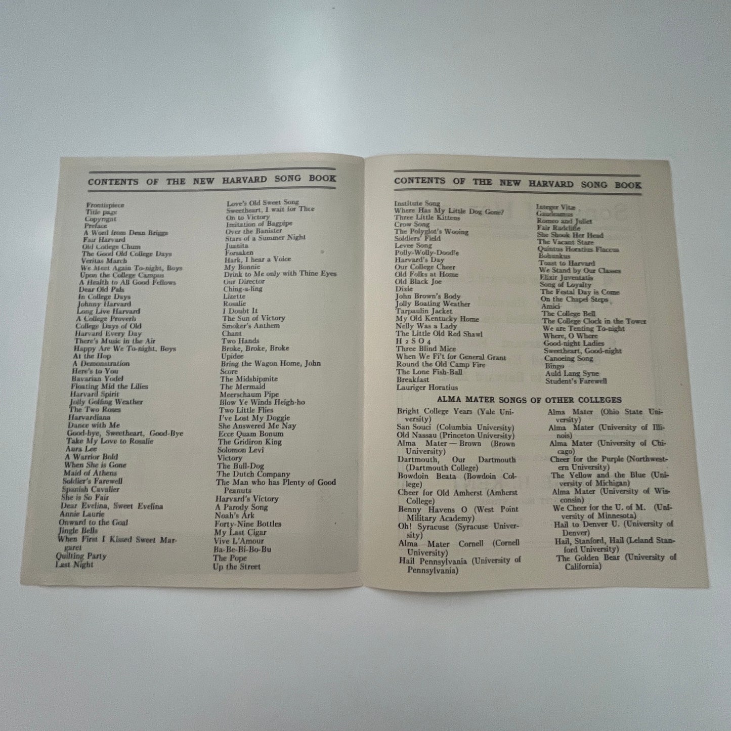 Songs of Harvard George H. Kent Cambridge MA 1912 Brochure AK1-1