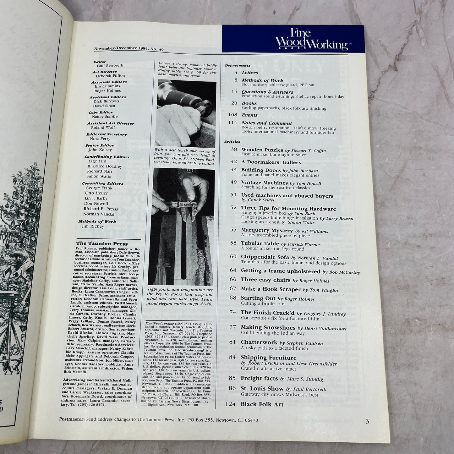 Bridle Joints - Nov/Dec 1984 No 49 - Taunton's Fine Woodworking Magazine M35