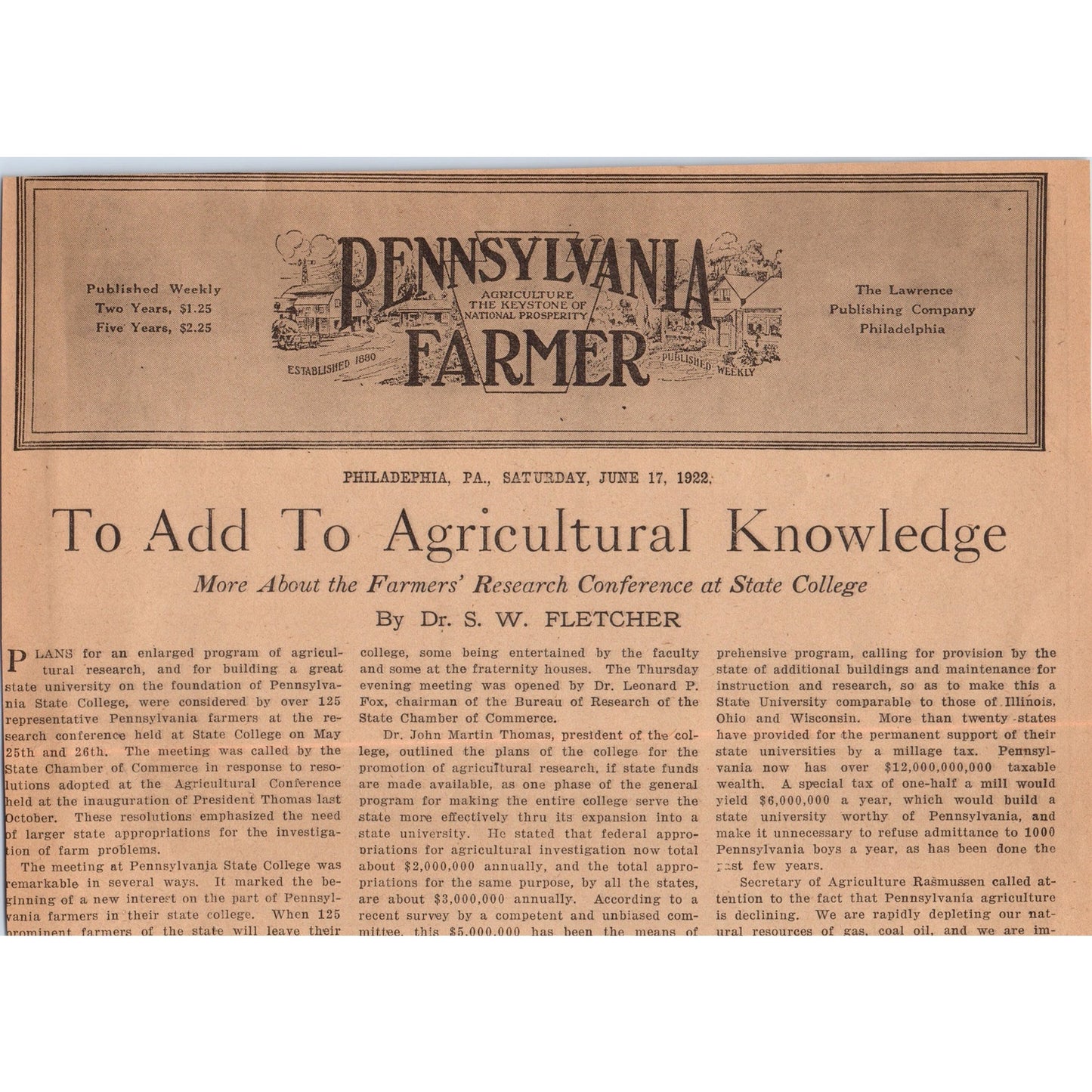 Farm Bureau Members Picture From Harrisburg Meeting 1922 Magazine Ad AF2-A5