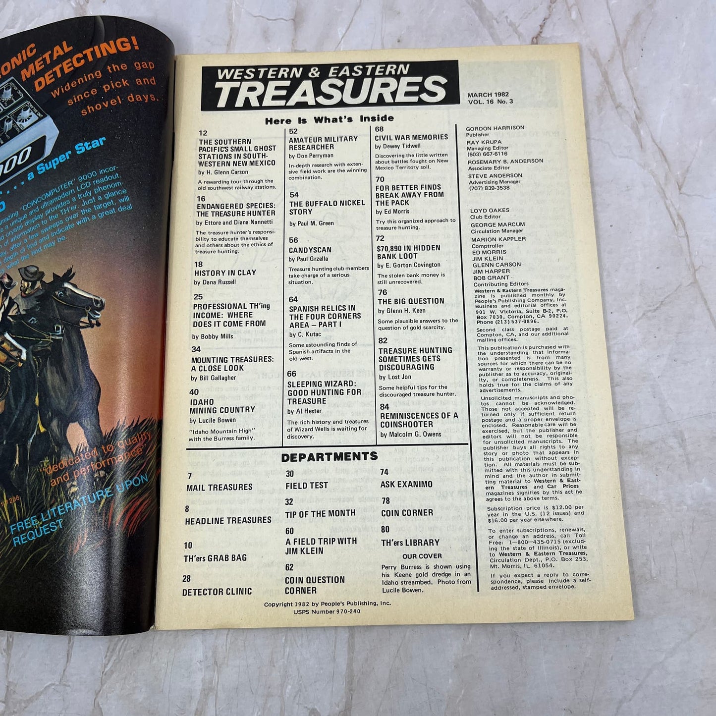 1982 March - Western & Eastern Treasures Magazine - Treasure Hunting Gold M13