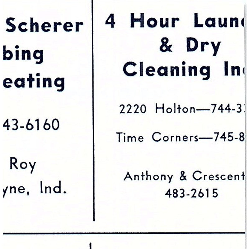 Lakeside Laundromat J.R. Conrad 806 Lake Fort Wayne Indiana 1964 Ad AG1-S15