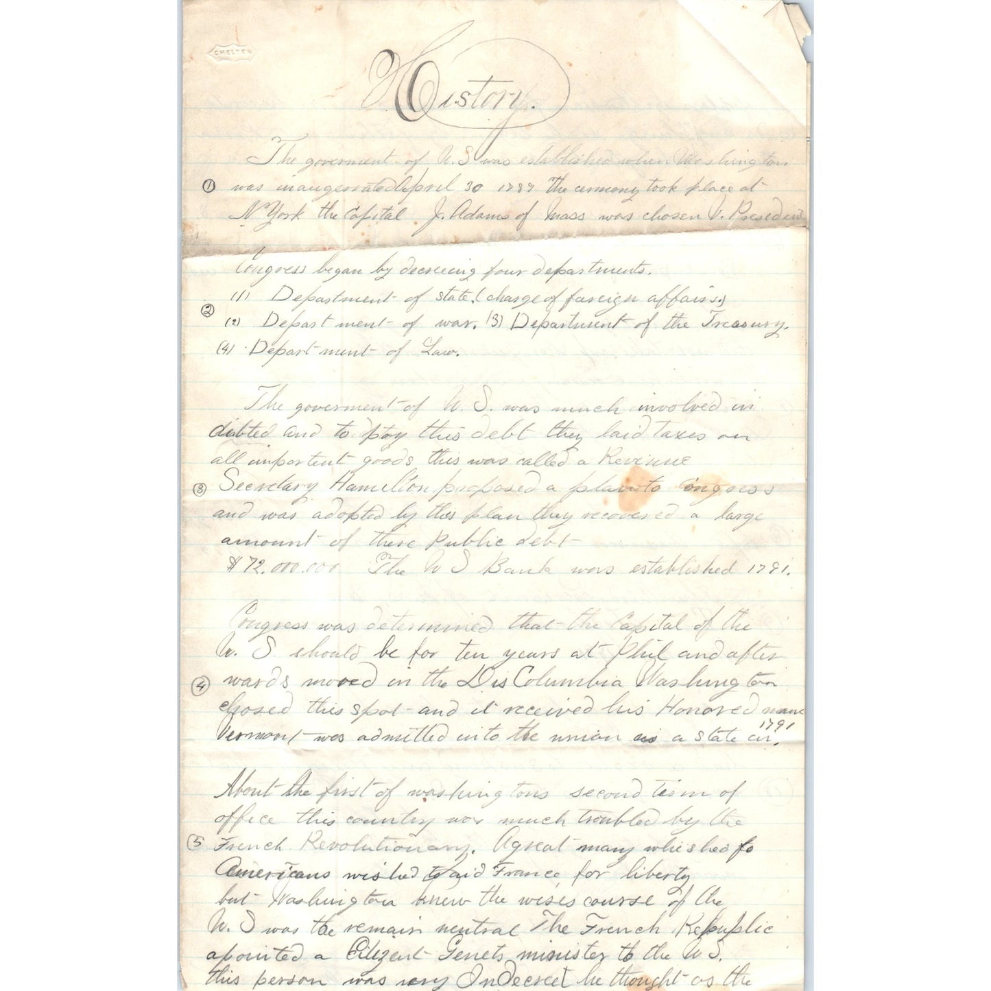 1870s Handwritten Schoolwork Lot P.S. Leaman, B. Elmer Leaman Soudersburg PA D23
