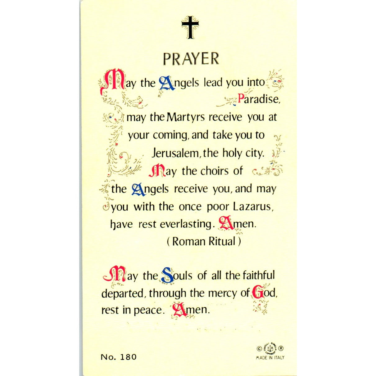 2001 Alice B. Hosey Funeral Prayer Card TH2-PC1
