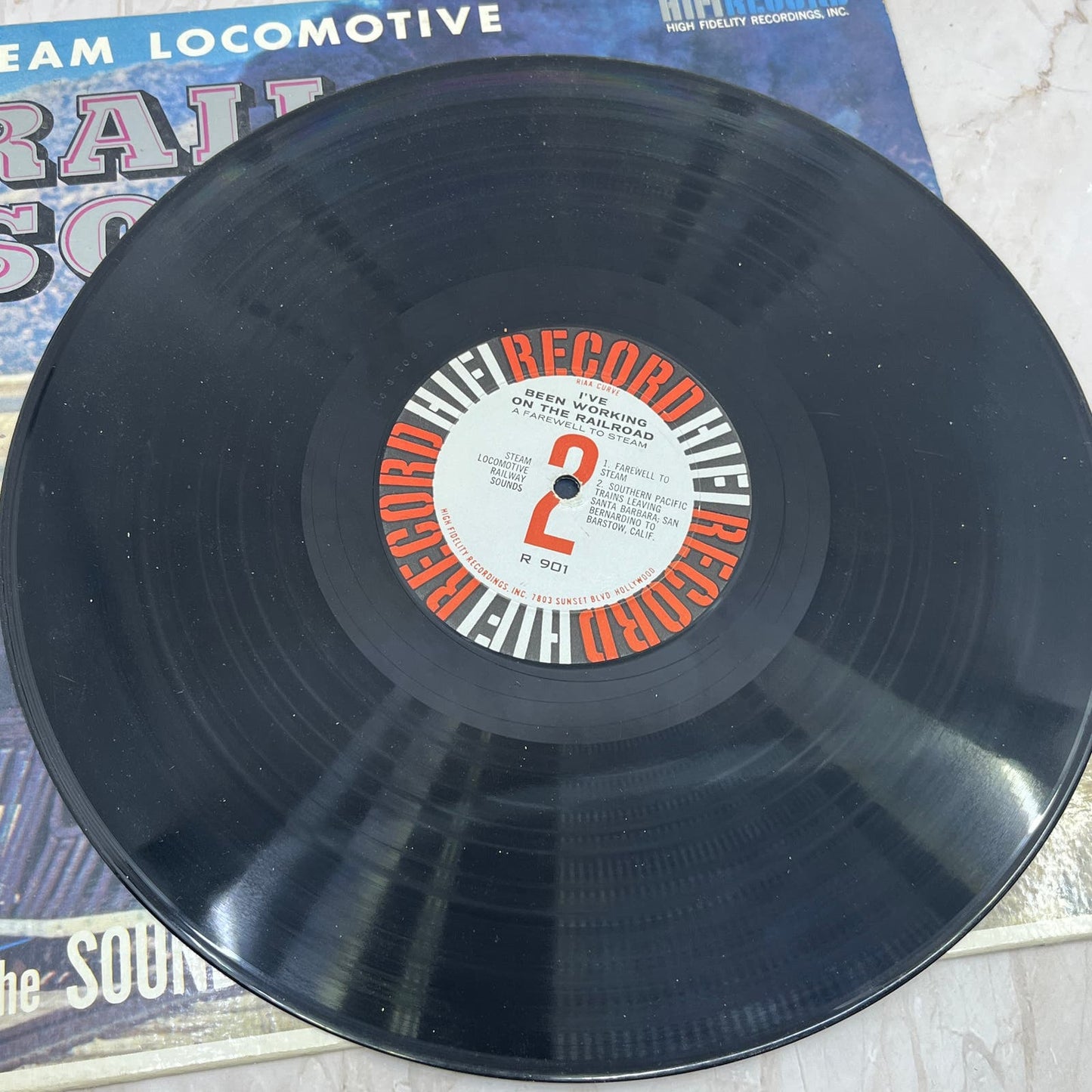 1950s Steam Locomotive Rail Sounds 33 Vinyl Record FL6-2
