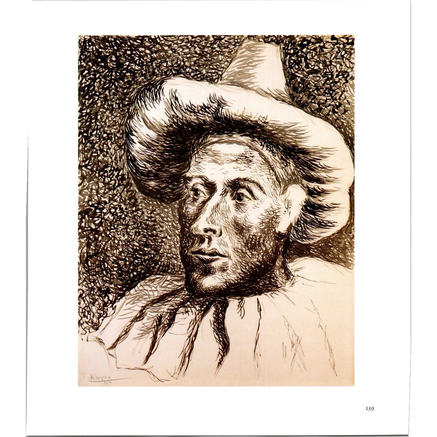 Pierrot by Pablo Picasso Book Plate Art Print J4