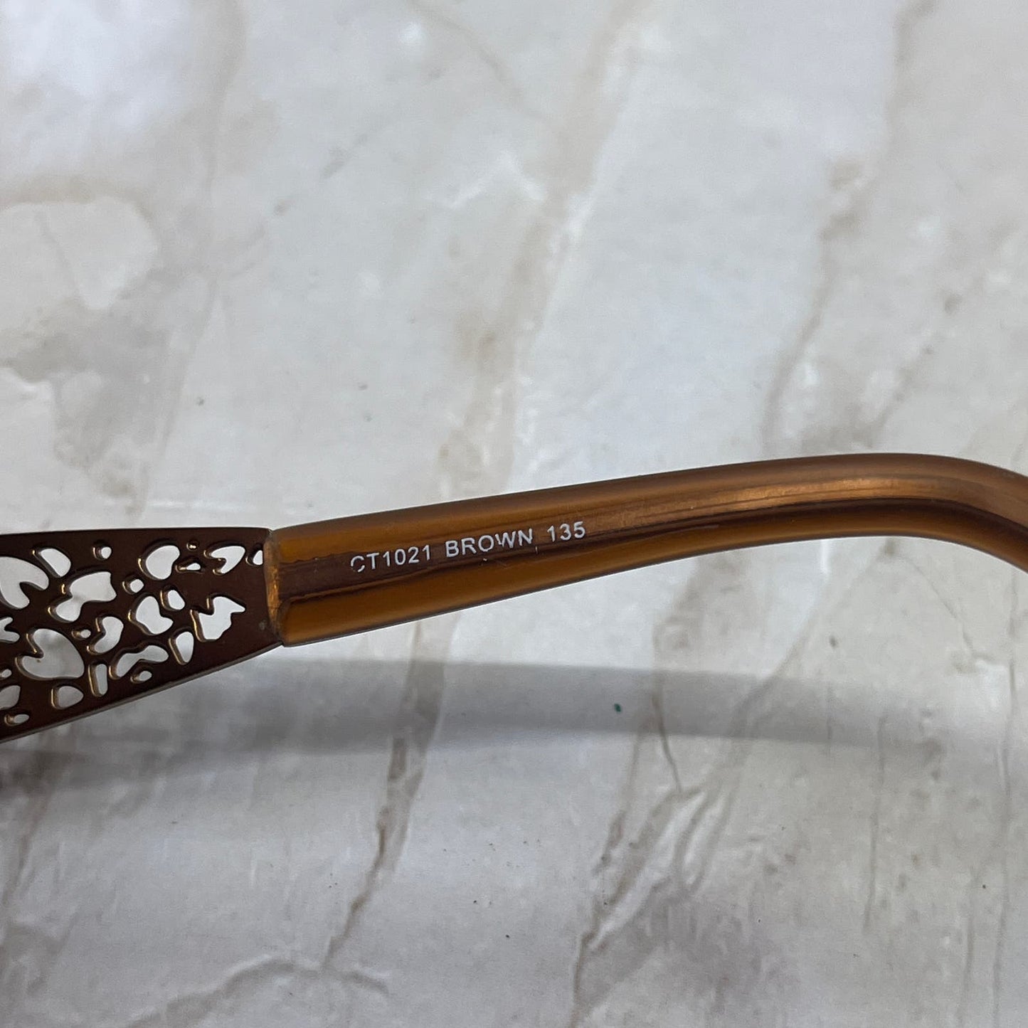 Retro Women’s Brown & Copper Tone Oversize Sunglasses Eyeglasses Frames TD7-G7-9