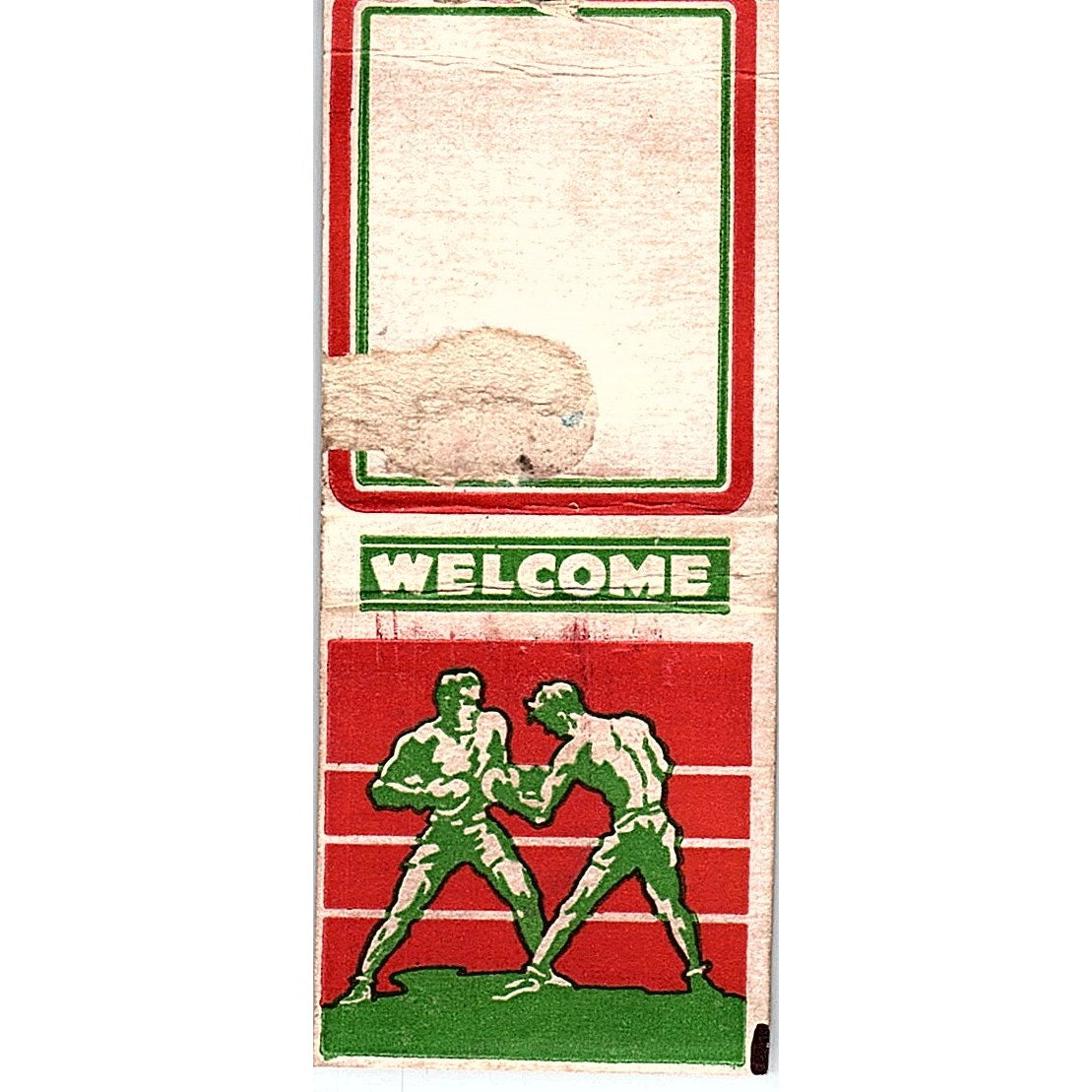 Boxers Welcome Blank Vintage Matchbook Cover SC7-Y6