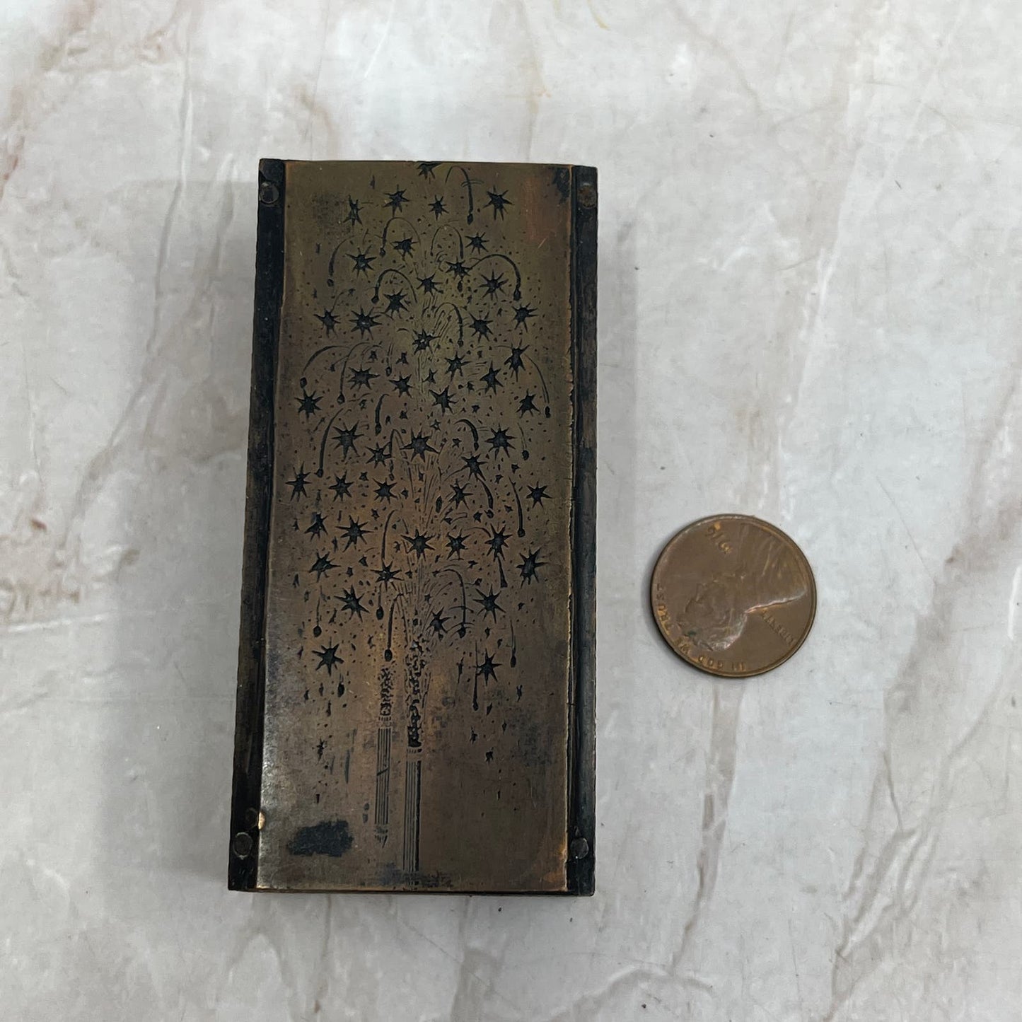 Fireworks - Vintage Letterpress Printers Block Plate TG8