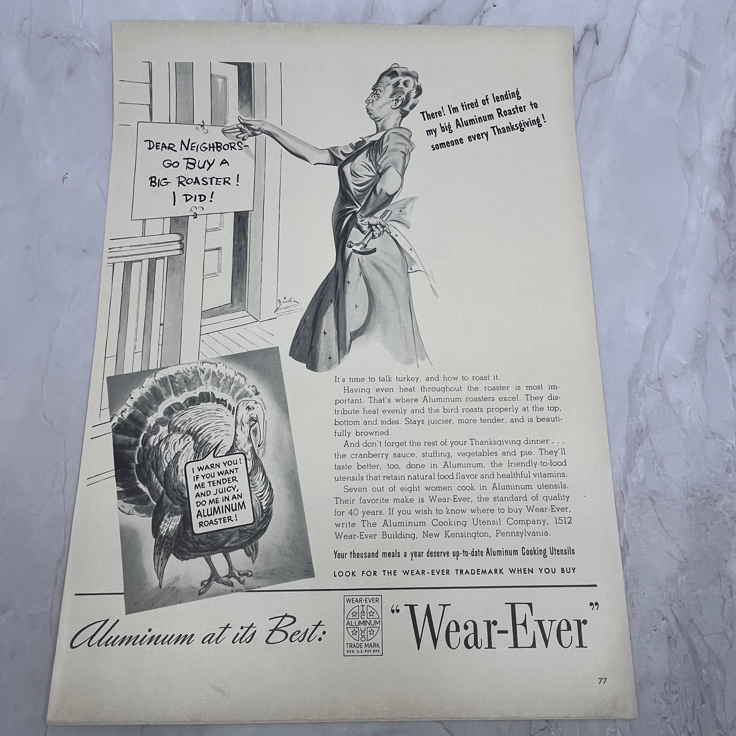 Wear-Ever Aluminum Cookware New Kensington PA 1940 Ad V14-8