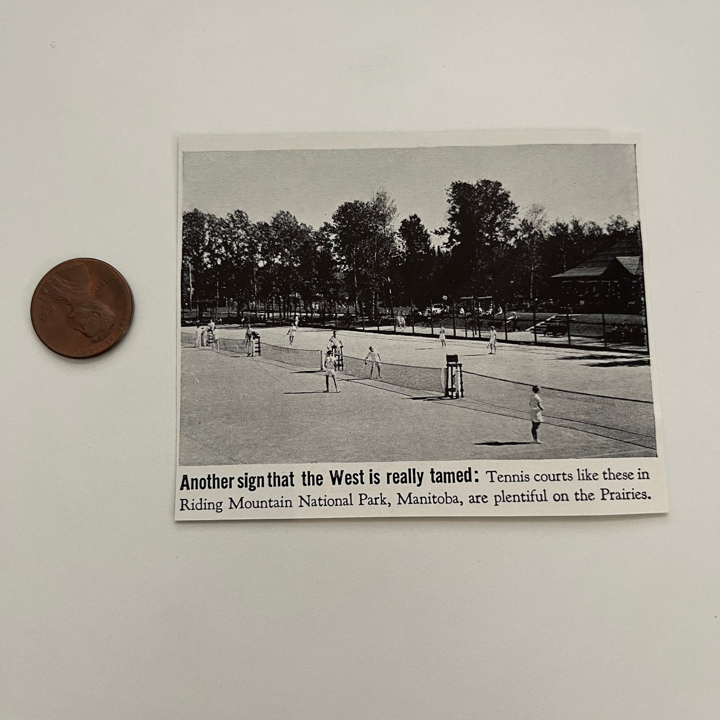 Tennis Court Riding Mountain National Park MB 1941 Magazine Picture SAG4-M2