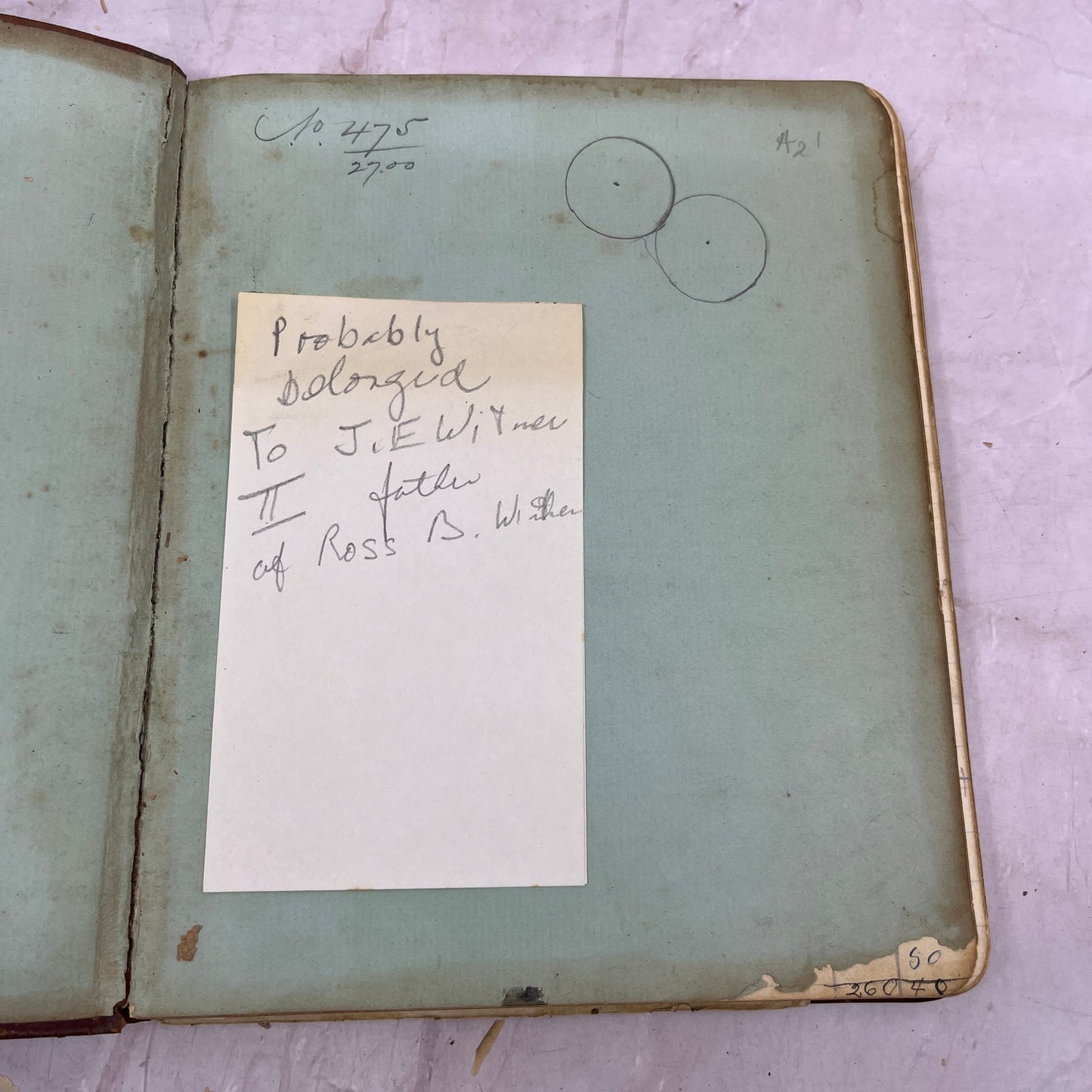 Lot of 1800s Log Books J.E. Witmer II, Ross Witmer TH9