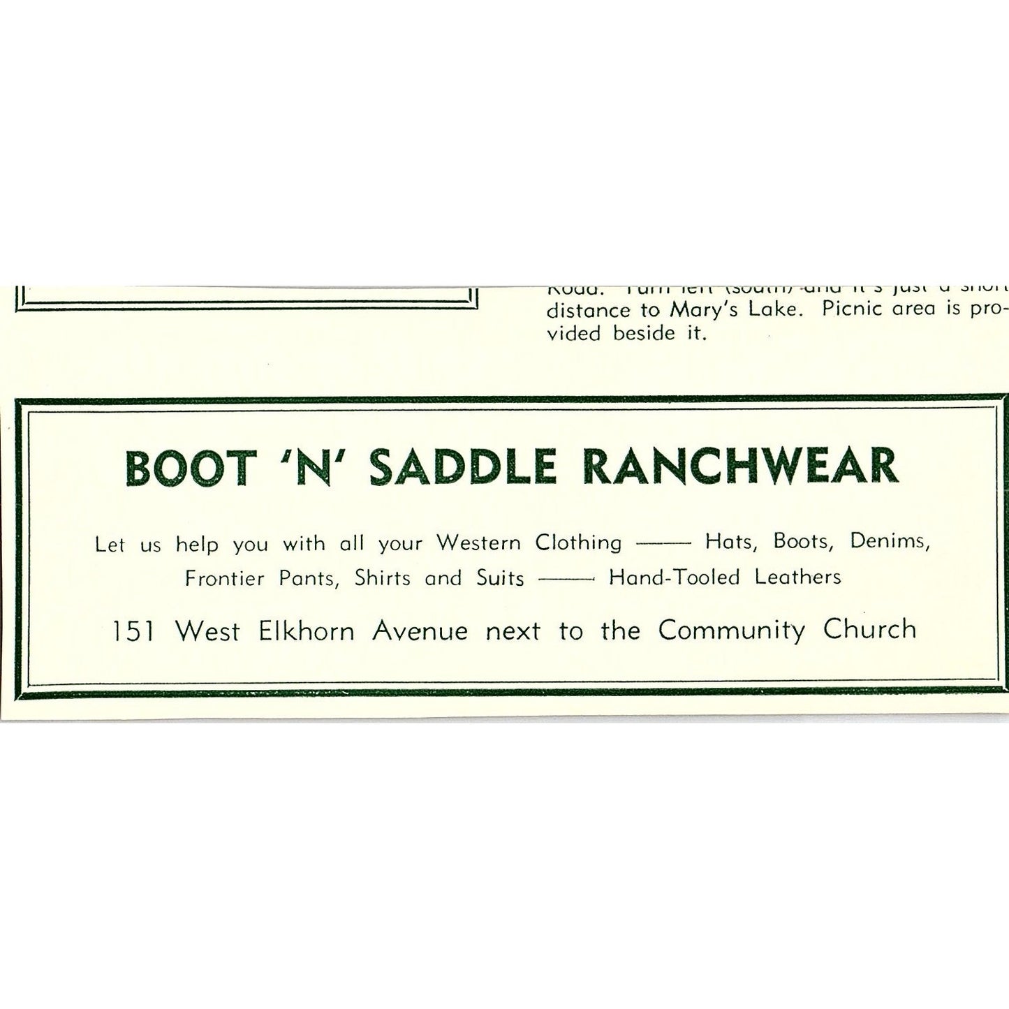 The Crags Lodge - The Friendly House on the Hill 1957 Estes Park CO Ad AG4-M1