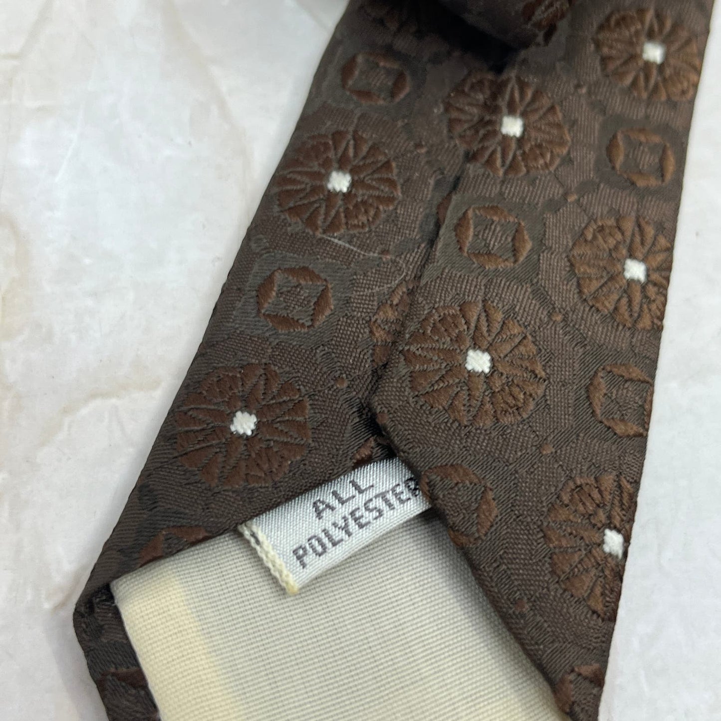 Retro Men's Del Sarto Beau Brummell Polyester Brown Necktie Tie TJ4-T1