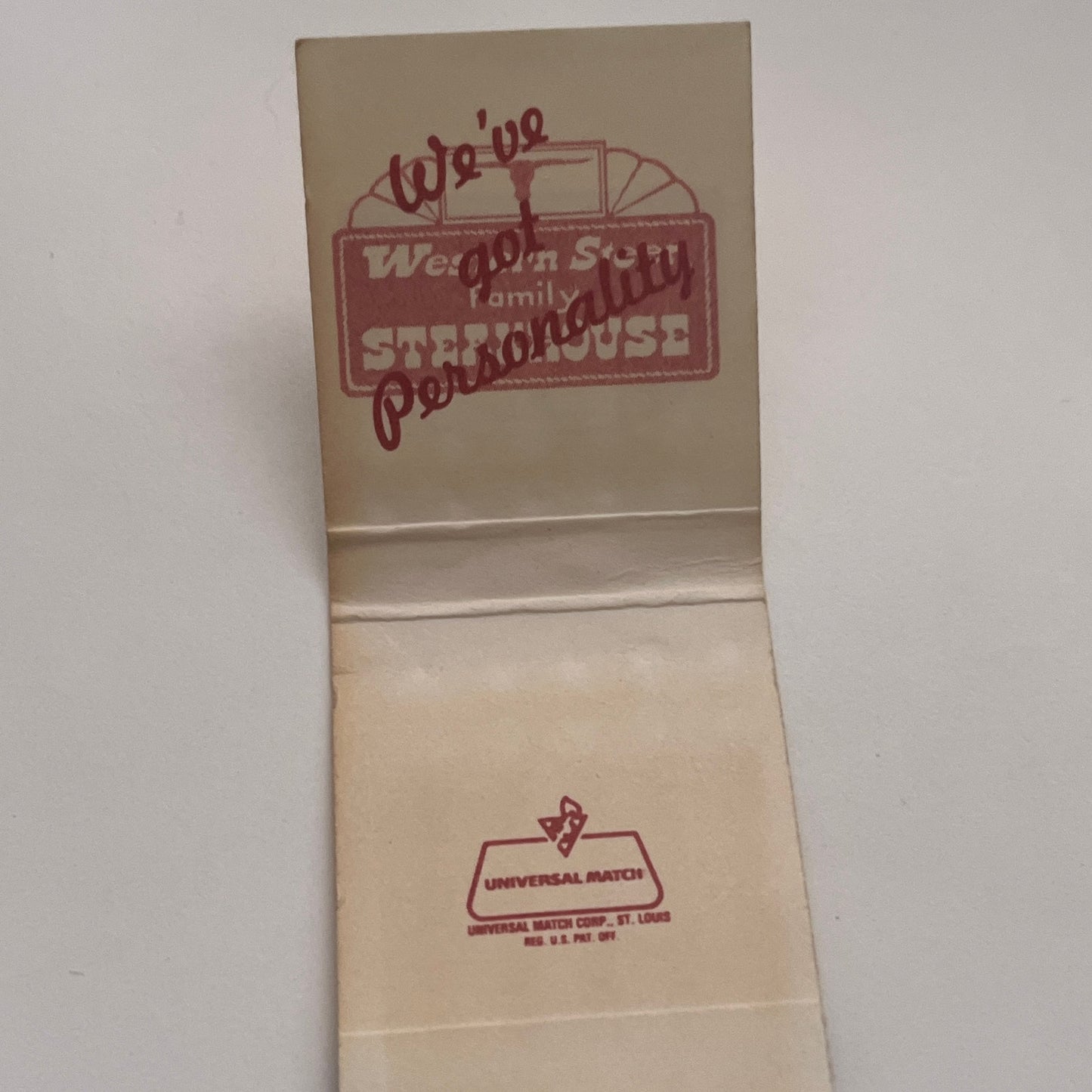 Western Steer Family Steak House Vintage Matchbook Cover TB8-MB2-2