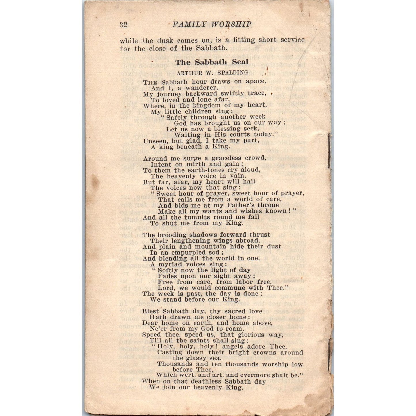 Vintage Christian Home Series No.4 Tract Family Worship Takoma Park AE6