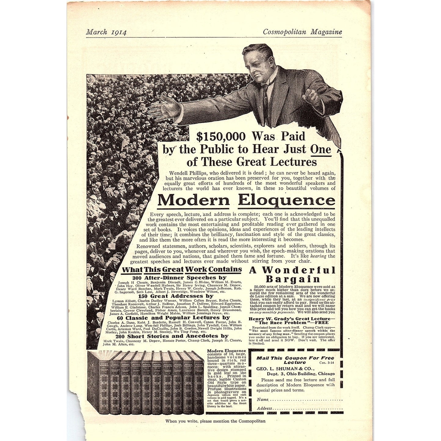 1914 The Gorham Co Silversmiths Silverware NY Antique Magazine Ad 6.5x9.5 V4