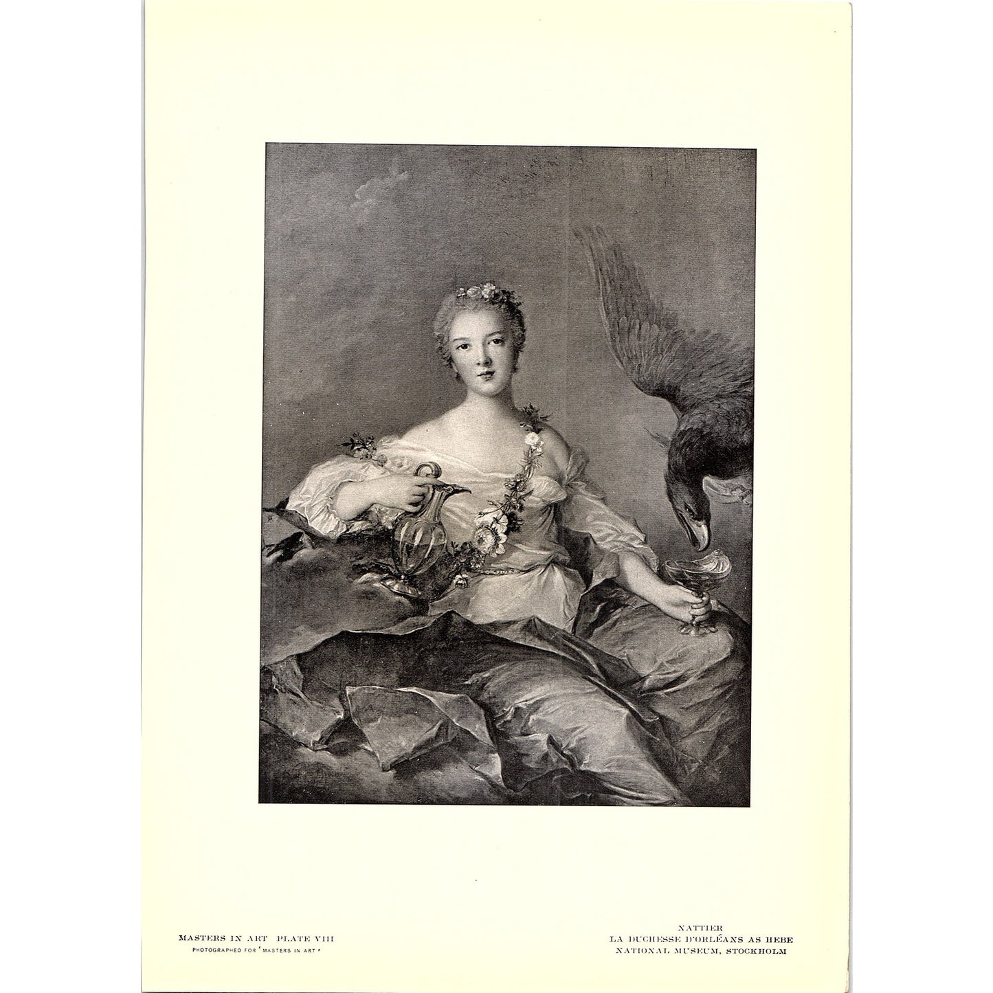 La Duchesse D'Orléans as Hebe - Nattier - 1902 Litho Art Print AF4-11