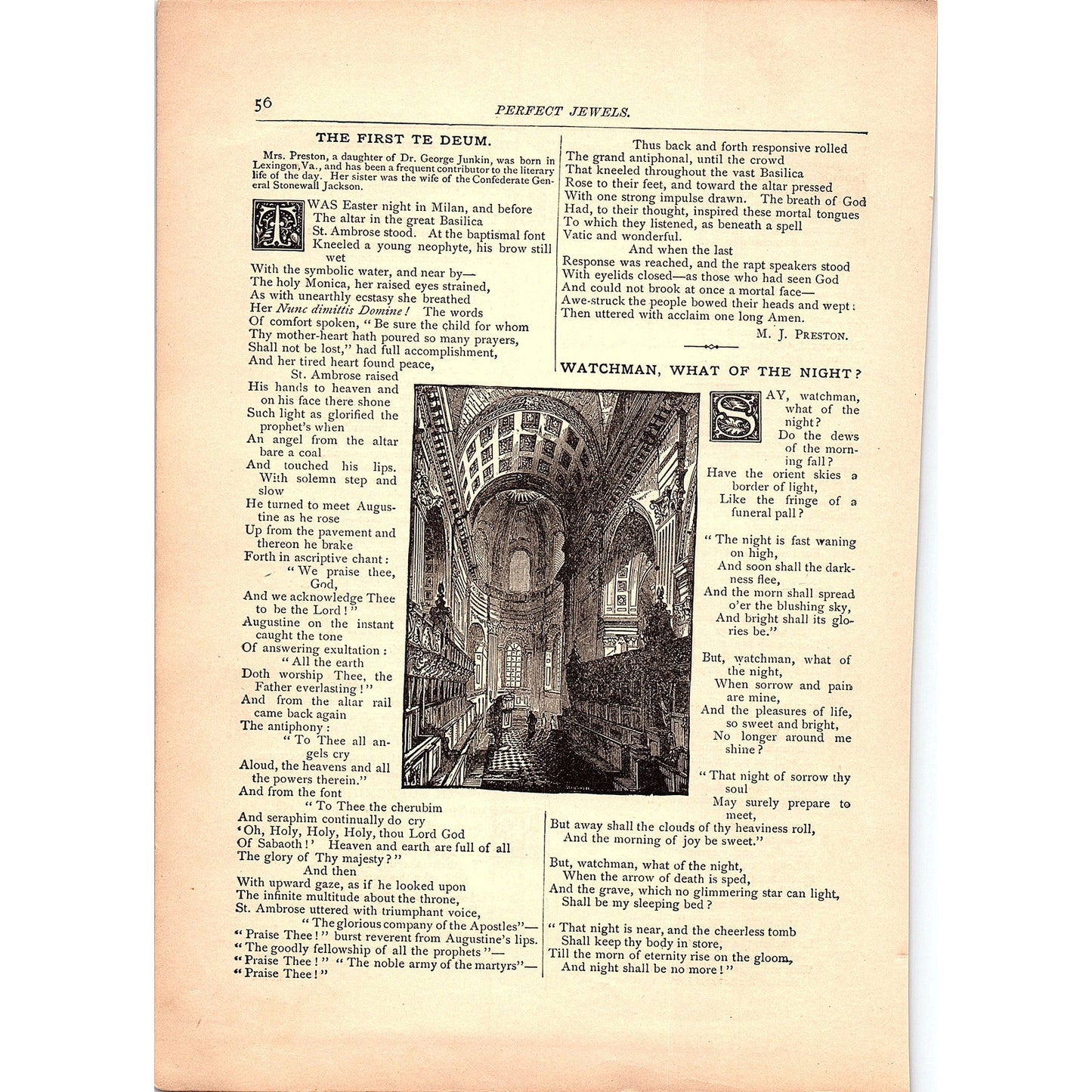 The First Te Deum M.J. Preston, The Burial of Moses Alexander 1884 Poem TA5-CJ-4