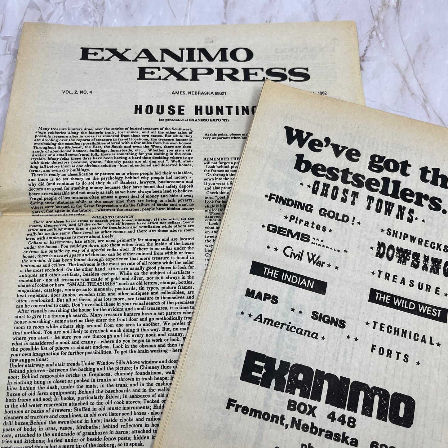 1982 Fall - Exanimo Express Treasure Hunting Newsletter - Ames NE M11