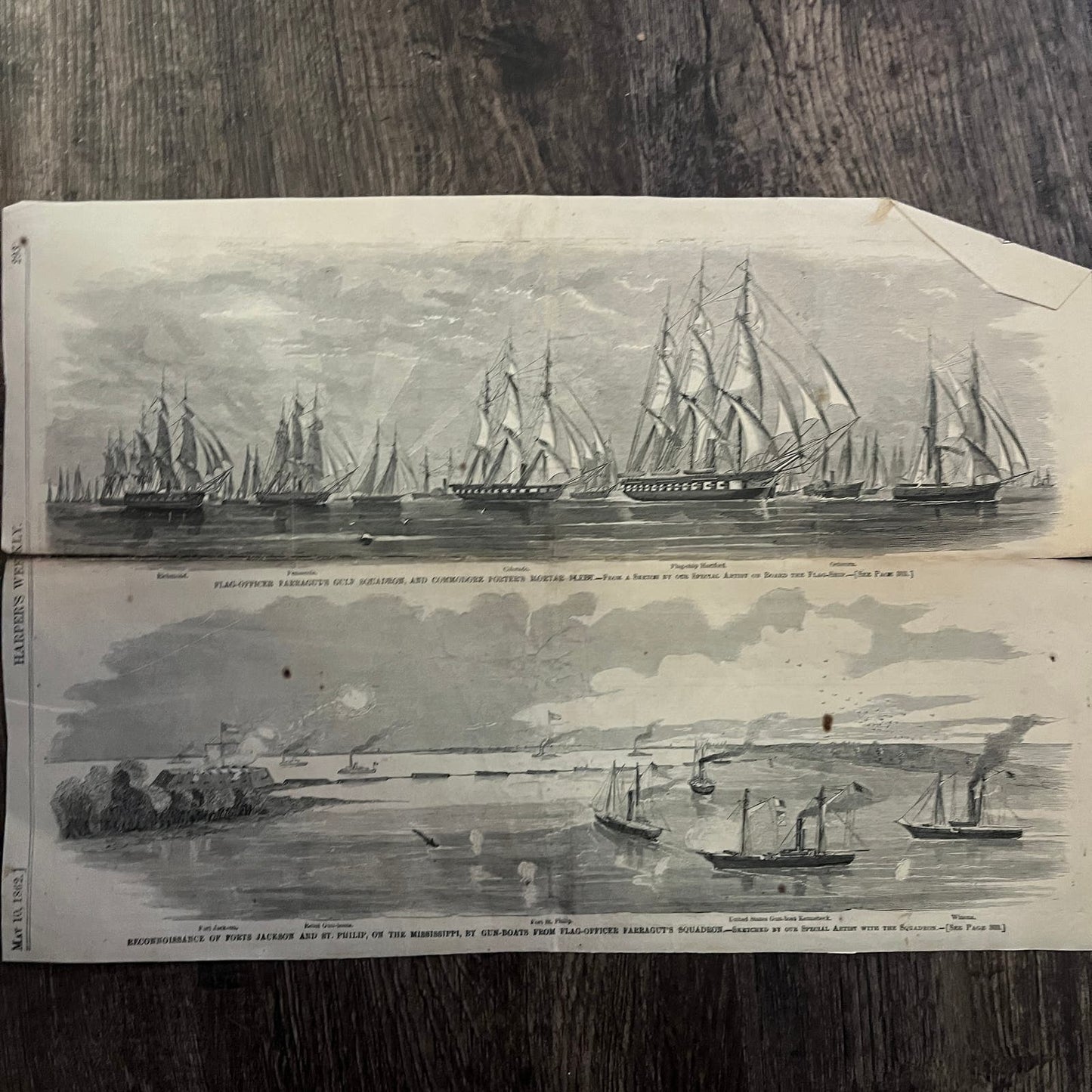 Approaches New Orleans Lake Pontchartrain & Borgne 1863 Civil War Engraving C99
