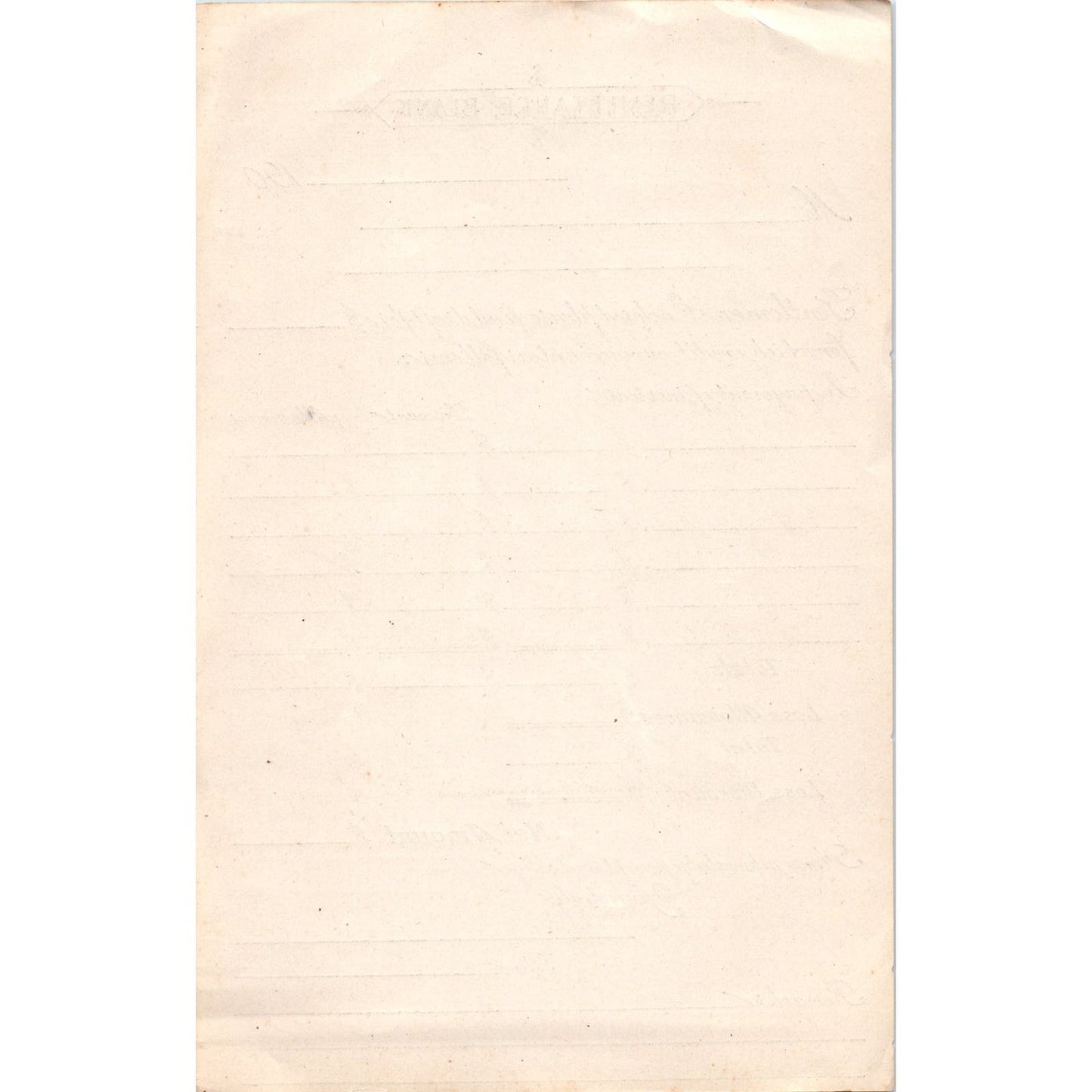 c1900 Remittance Blank Form Unused AF1-RR6