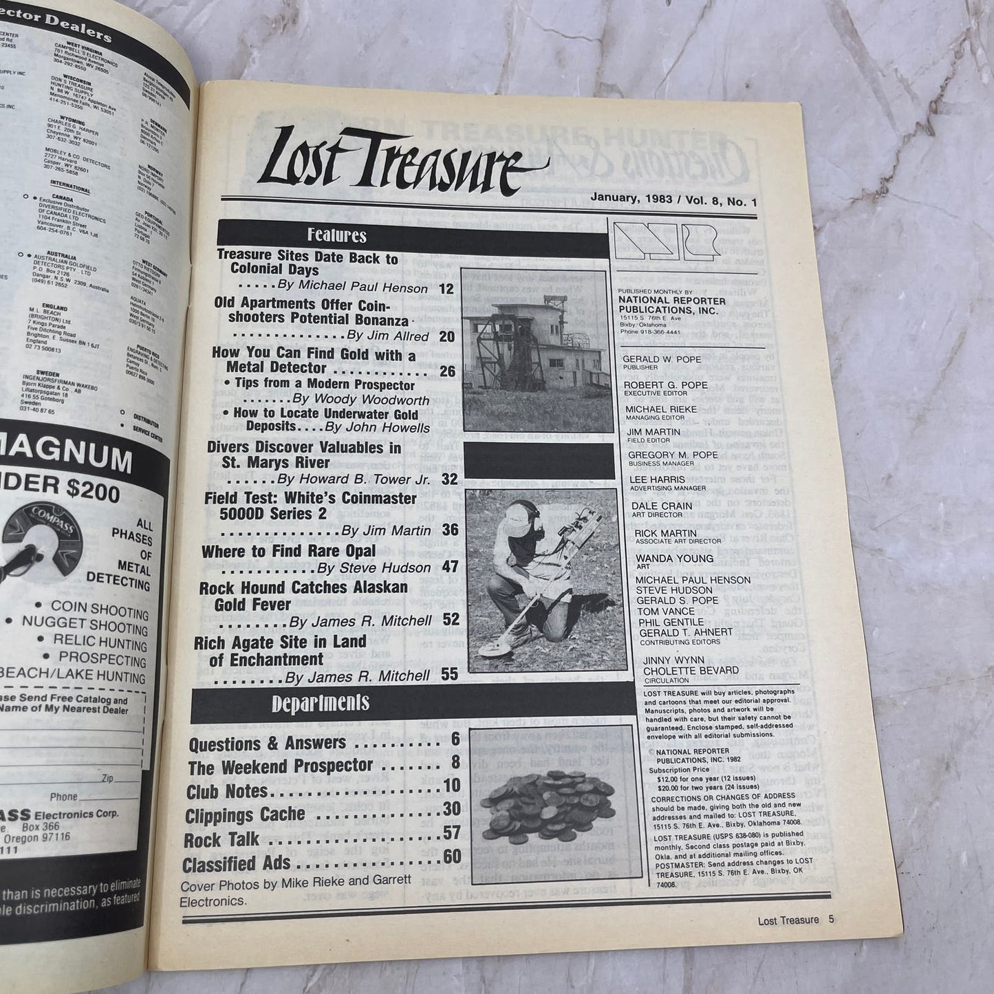 1983 Jan - Lost Treasure Magazine - Treasure Hunting Gold Prospecting M15