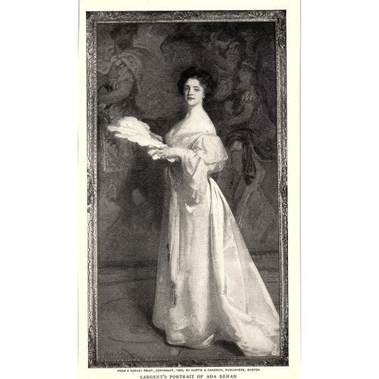 Portrait of Ada Rehan by John S. Sargent 1903 Art Print AG7-2