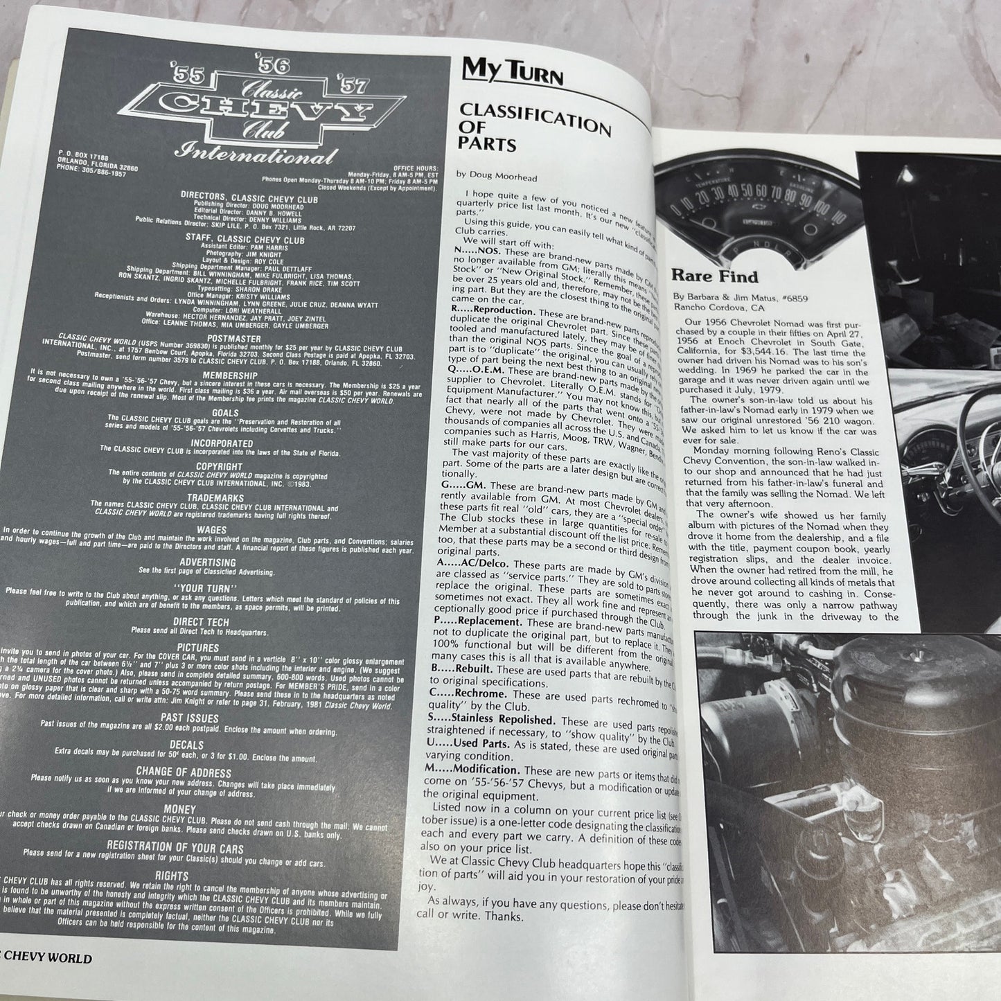 Heater Control Valve - '55, '56, '57 Classic Chevy World Magazine - Nov 1983 M30