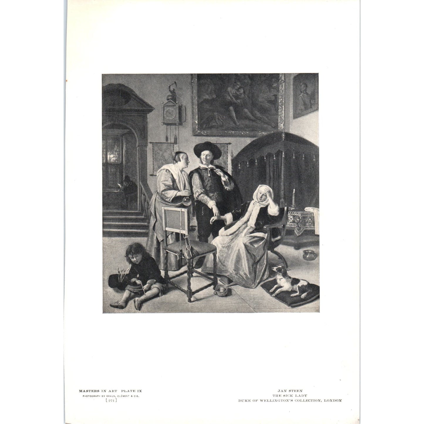 The Sick Lady - Jan Steen c1905 Art Print D16