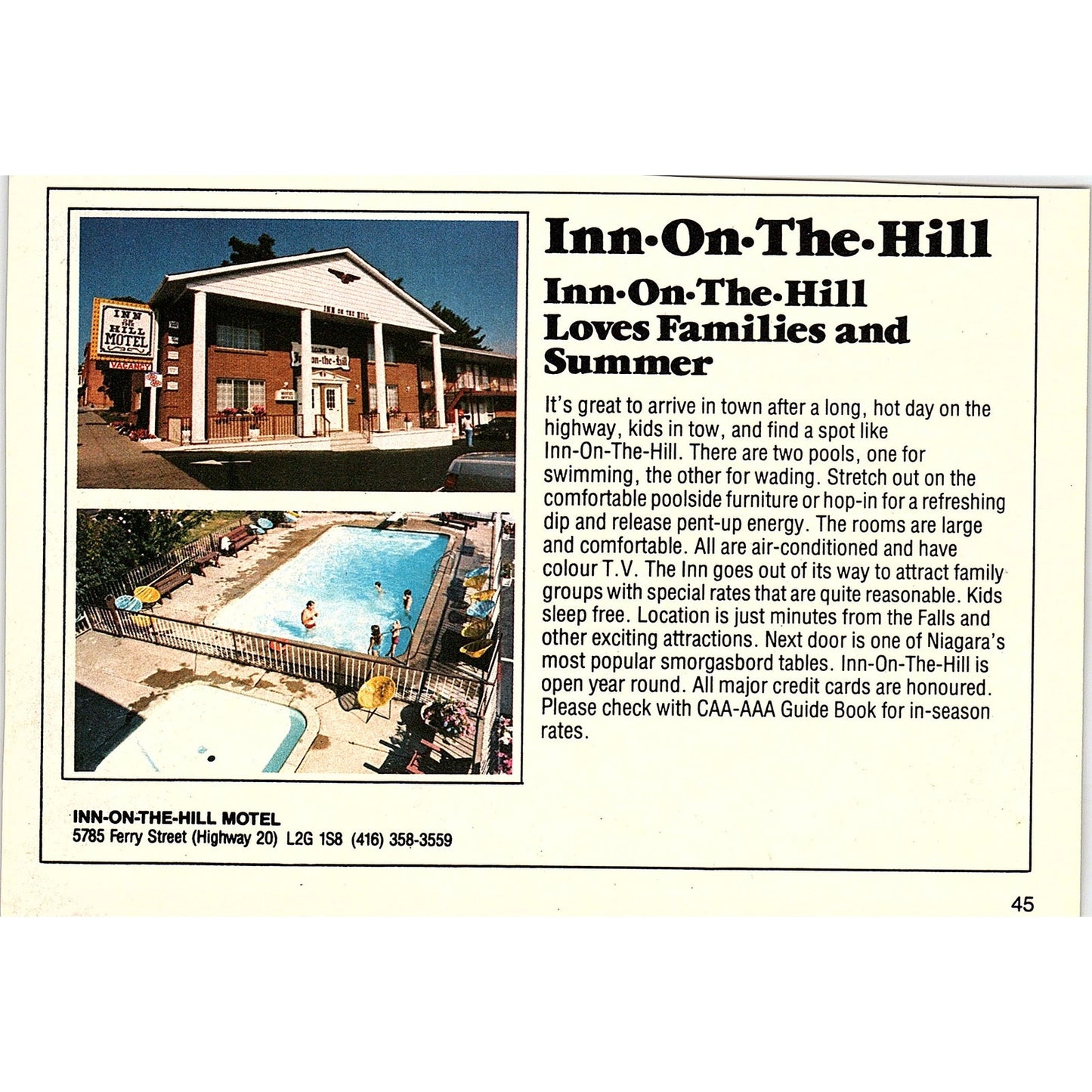 The Inn on the Niagara Parkway a refreshing haven Niagara Falls ON SAG4-3