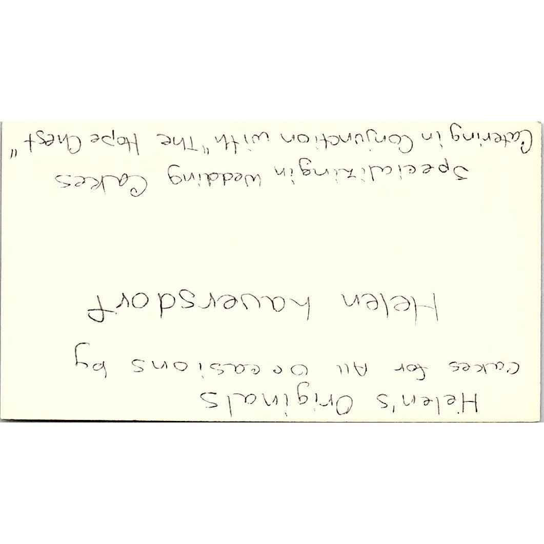 Kristal Kirksey The Hope Chest Bridal Shop Houston Vintage Business Card SE5-B5