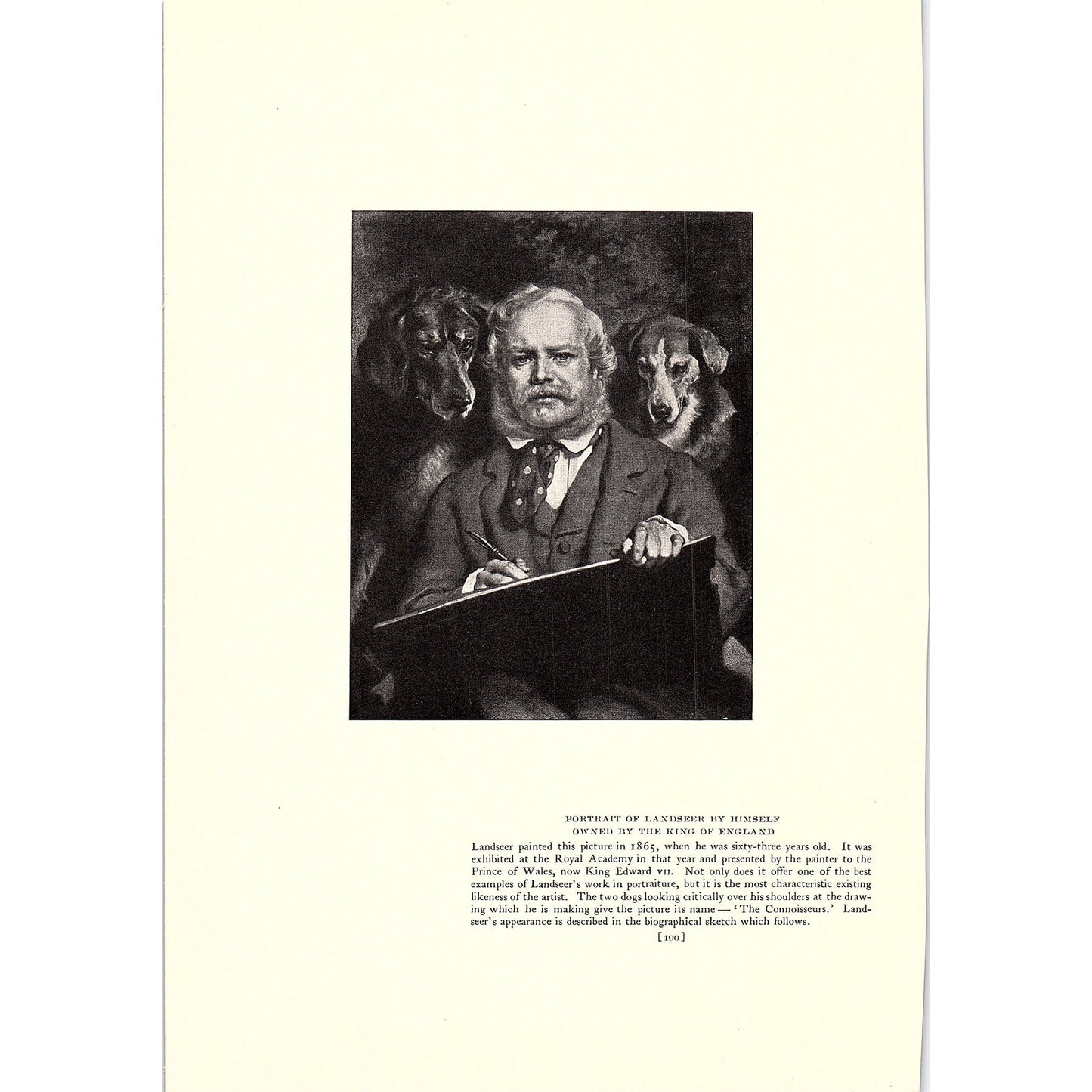 The Hunted Stag - Landseer - 1904 Litho Art Print AF5-2