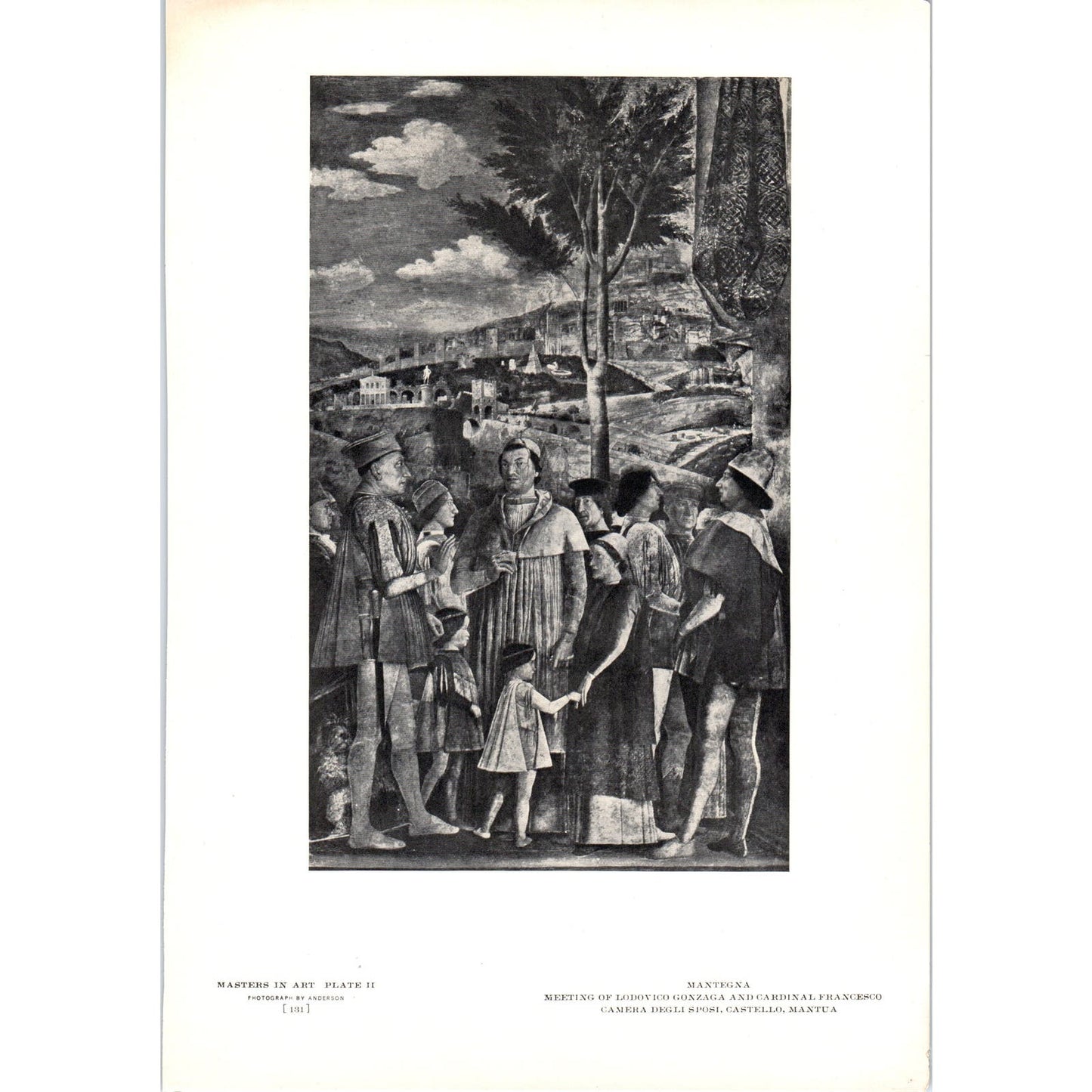 Meeting of Lodovico Gonzaga and Cardinal Francesco Mantegna c1905 Art Print D15