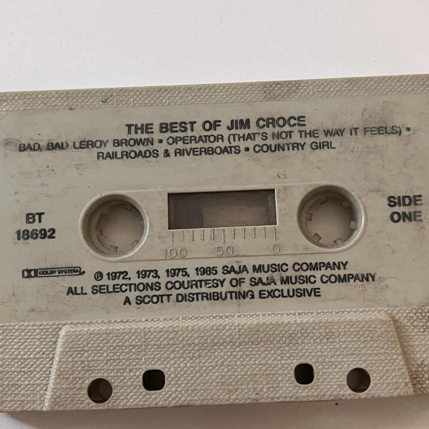 The Best of Jim Croce Cassette Tape TB6-OT2