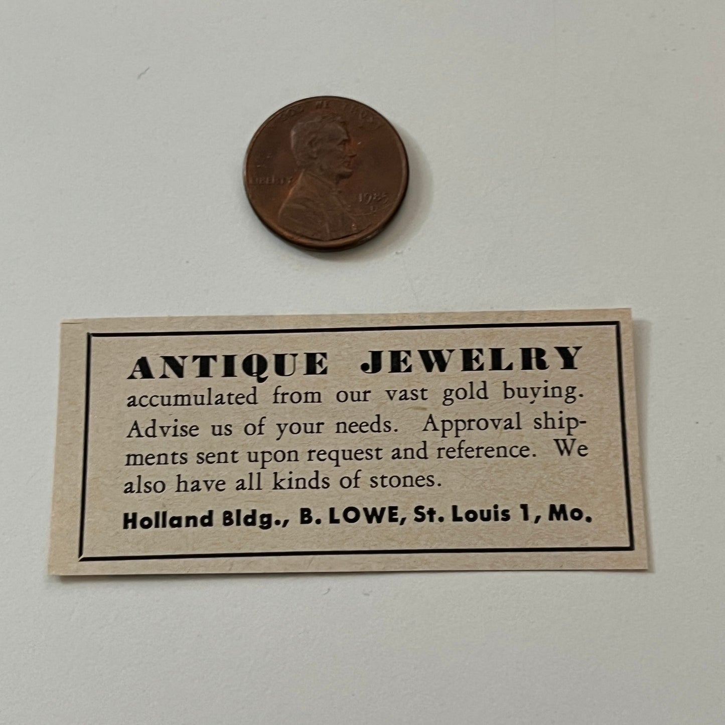 B. Lowe Antique Jewelry St. Louis MO 1952 Yankee Magazine Ad SAG5-S3