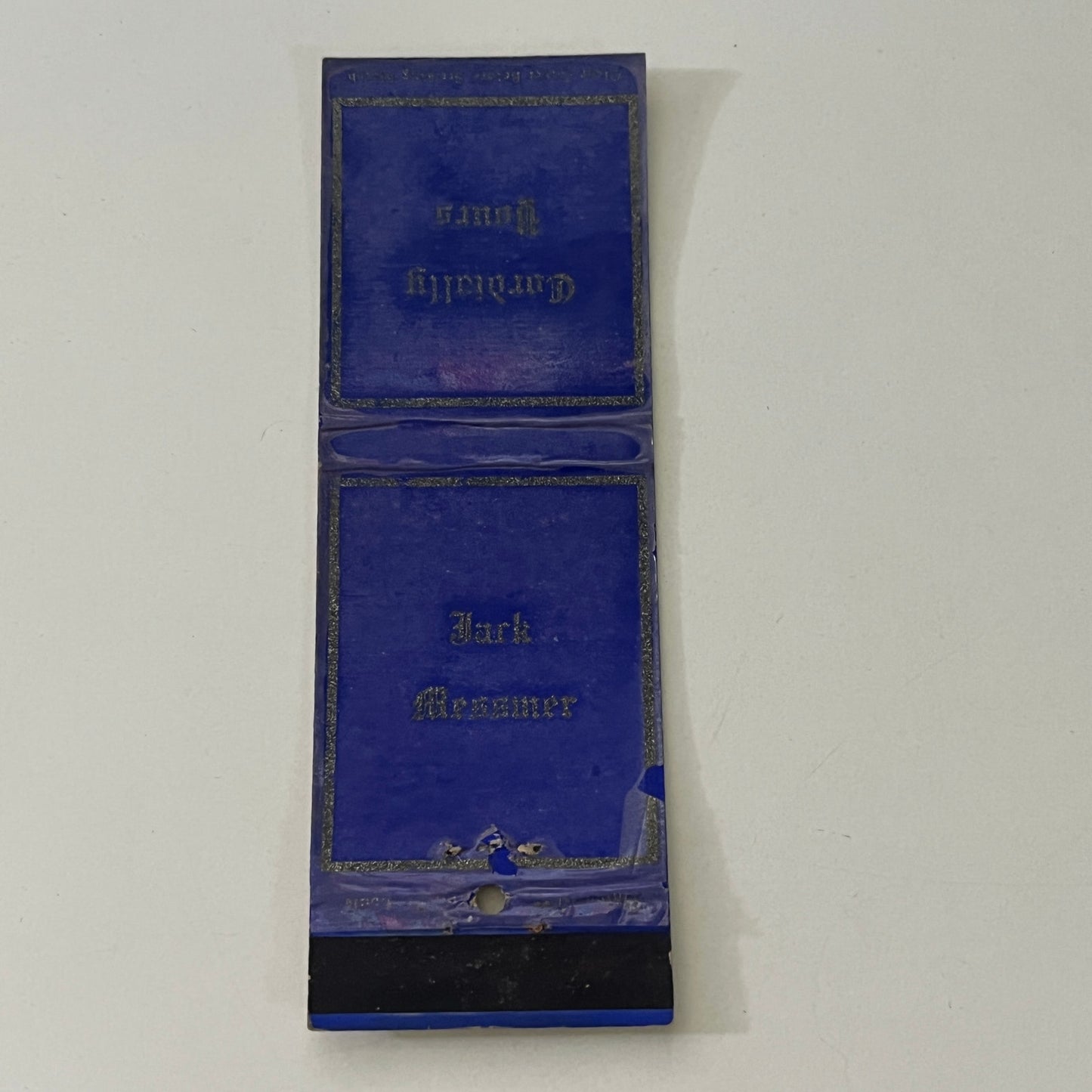 Jack G. Messmer Construction Co Indianapolis IN Vintage Matchbook Cover MB8-6