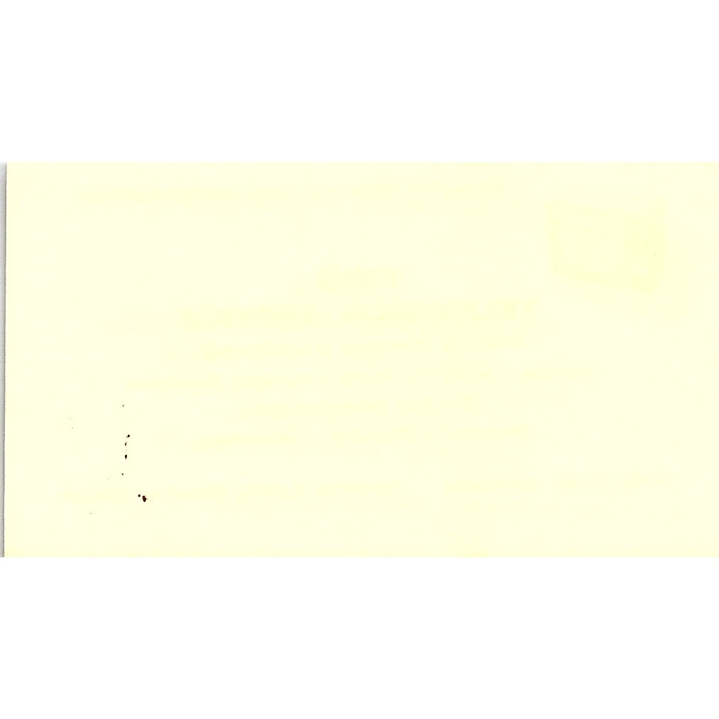 King Television Service, Inc. Long Beach CA Vintage Business Card SSB4-B13