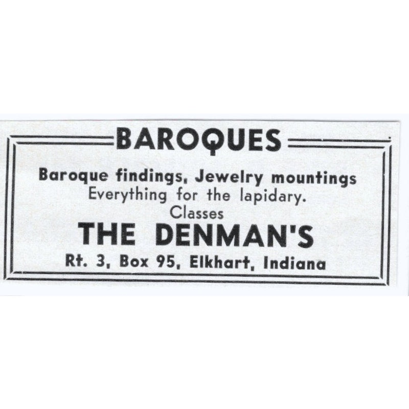 The Denman's Baroques Elkhart Indiana 1964 Magazine Ad AK6-S9