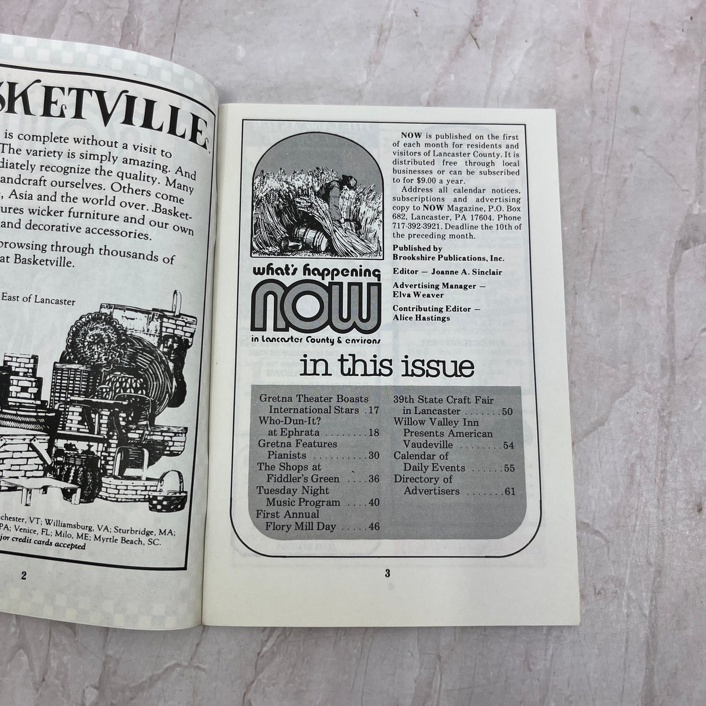 1986 What's Happening Now in Lancaster County PA Visitor Handbook TH9-LX1