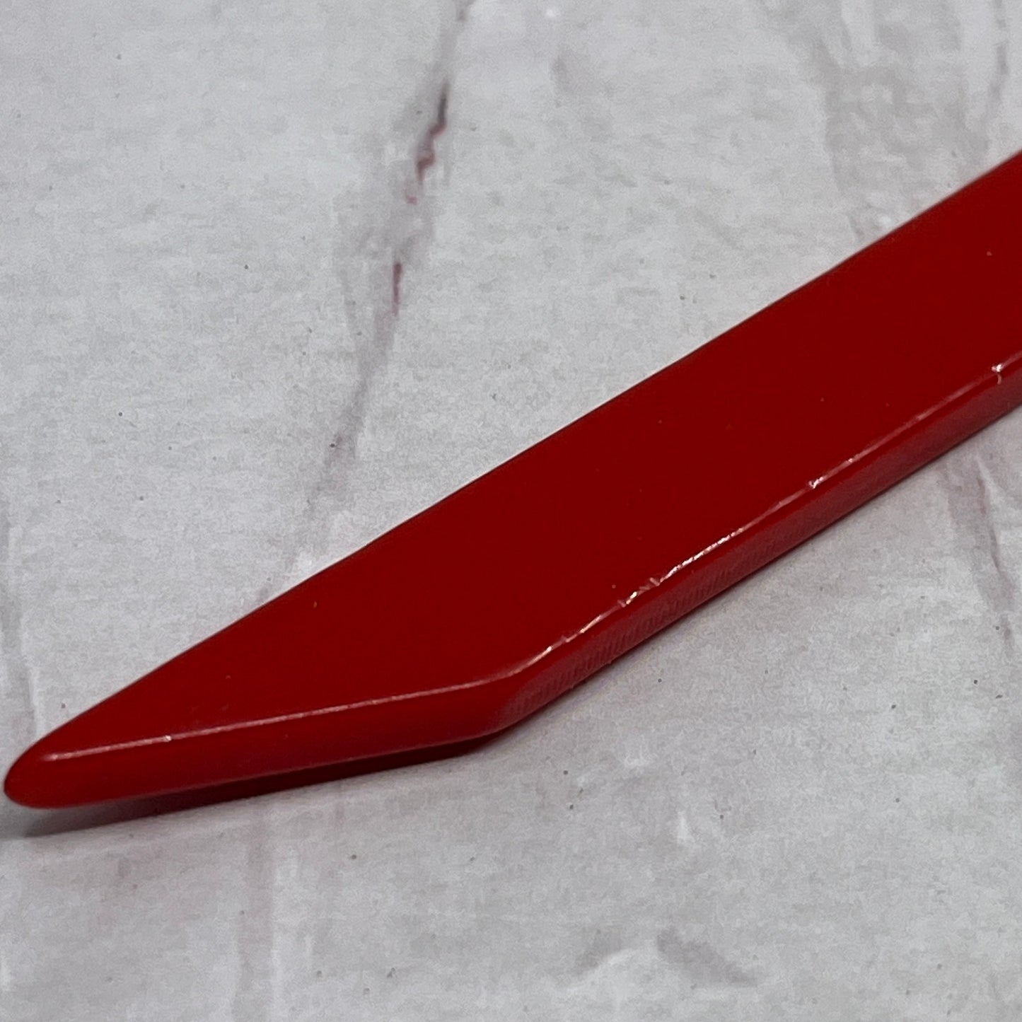 Vintage Red Bakelite Geometric Wings? Toy Part, Etc. 1/4x7 1/2" SB7