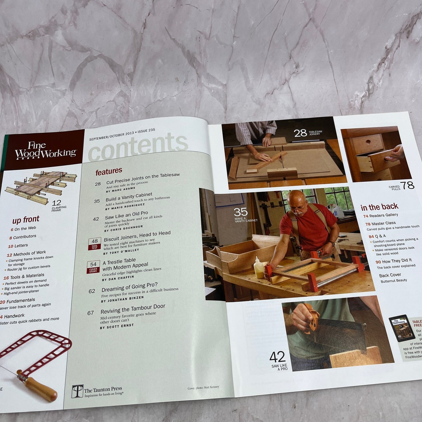 Modern Trestle Table - Oct 2013 No 235 - Taunton's Fine Woodworking Magazine M36