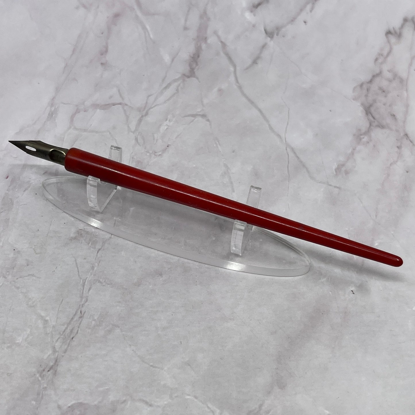 Red & Orange Bakelite Vintage Fountain Dip Pen w/ Nib TC5-DP-5