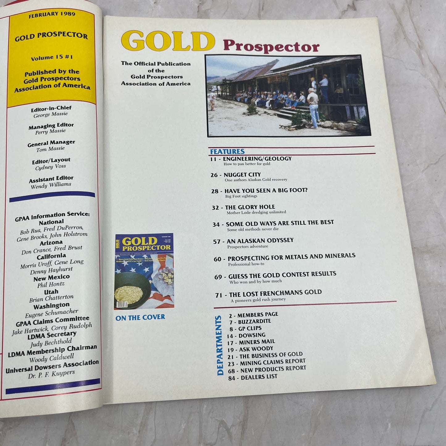 1989 Feb - Gold Prospector Treasure Hunting Magazine Big Foot Fort Knox M20