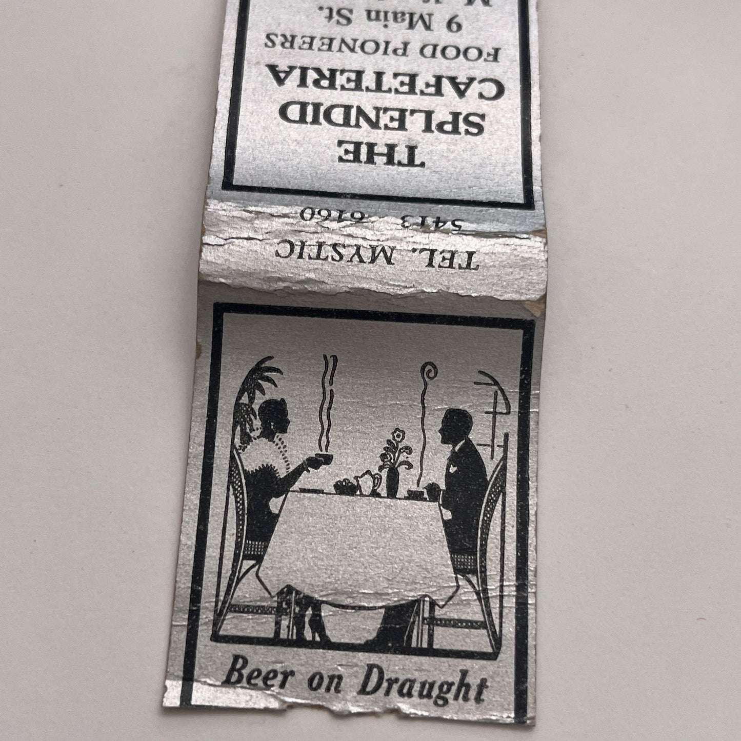 The Splendid Cafeteria Medford Massachusetts Vintage Matchbook Cover TB8-MB-4