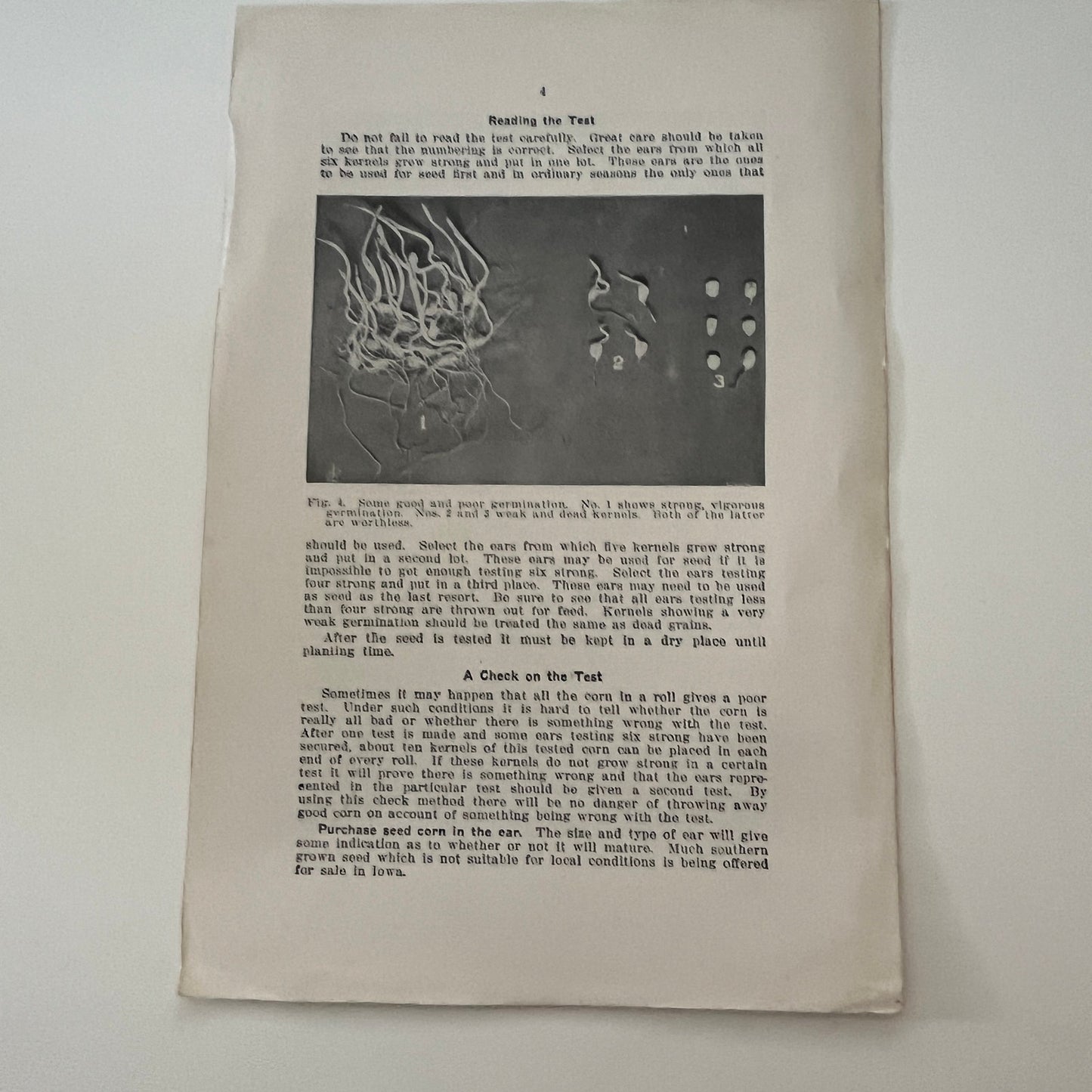 Testing Seed Corn RK Bliss 1918 Ames Iowa Farm Bulletin Booklet TK2-XB4